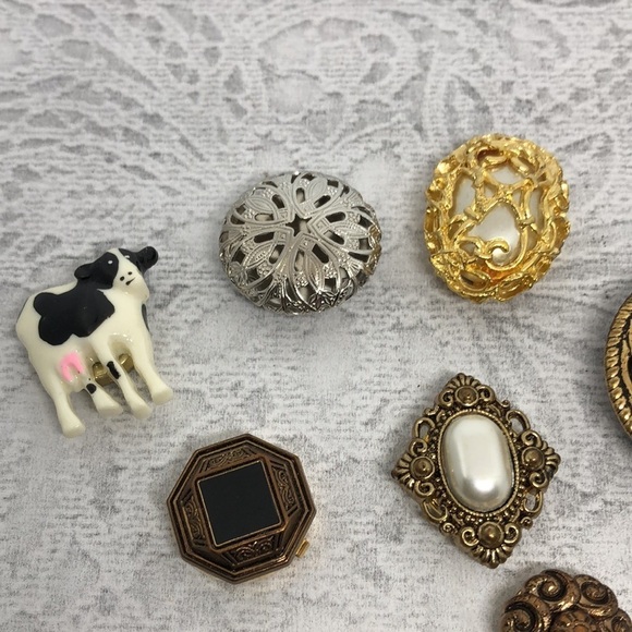 Huge bundle lot 11 statement whimsy button cover ups vintage Nony + - Picture 4 of 7